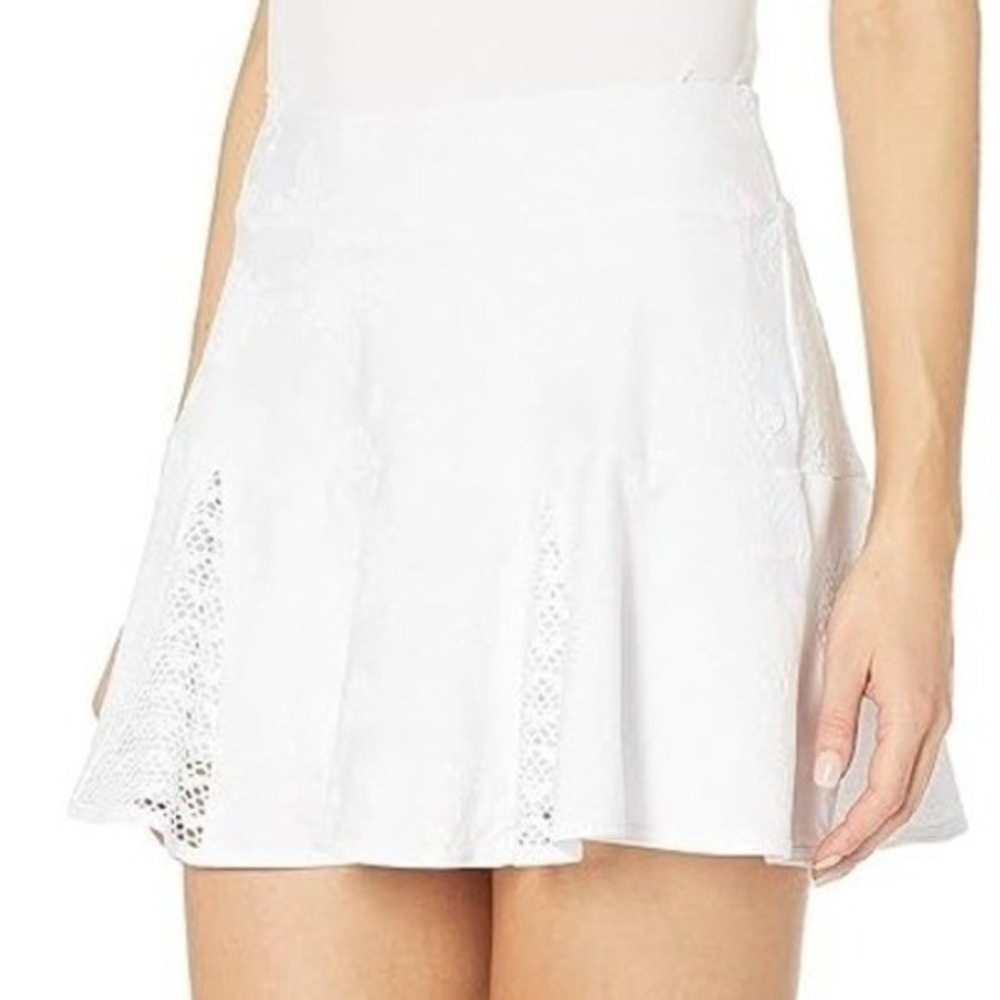 Lilly Pulitzer Luxletic Coquina Tennis Skort Large Resort White‎ Golf Spandex